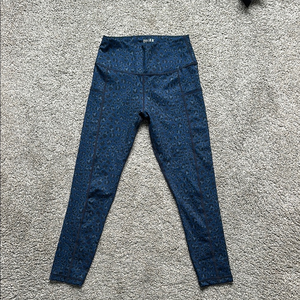 Blue Leopard Print Leggings